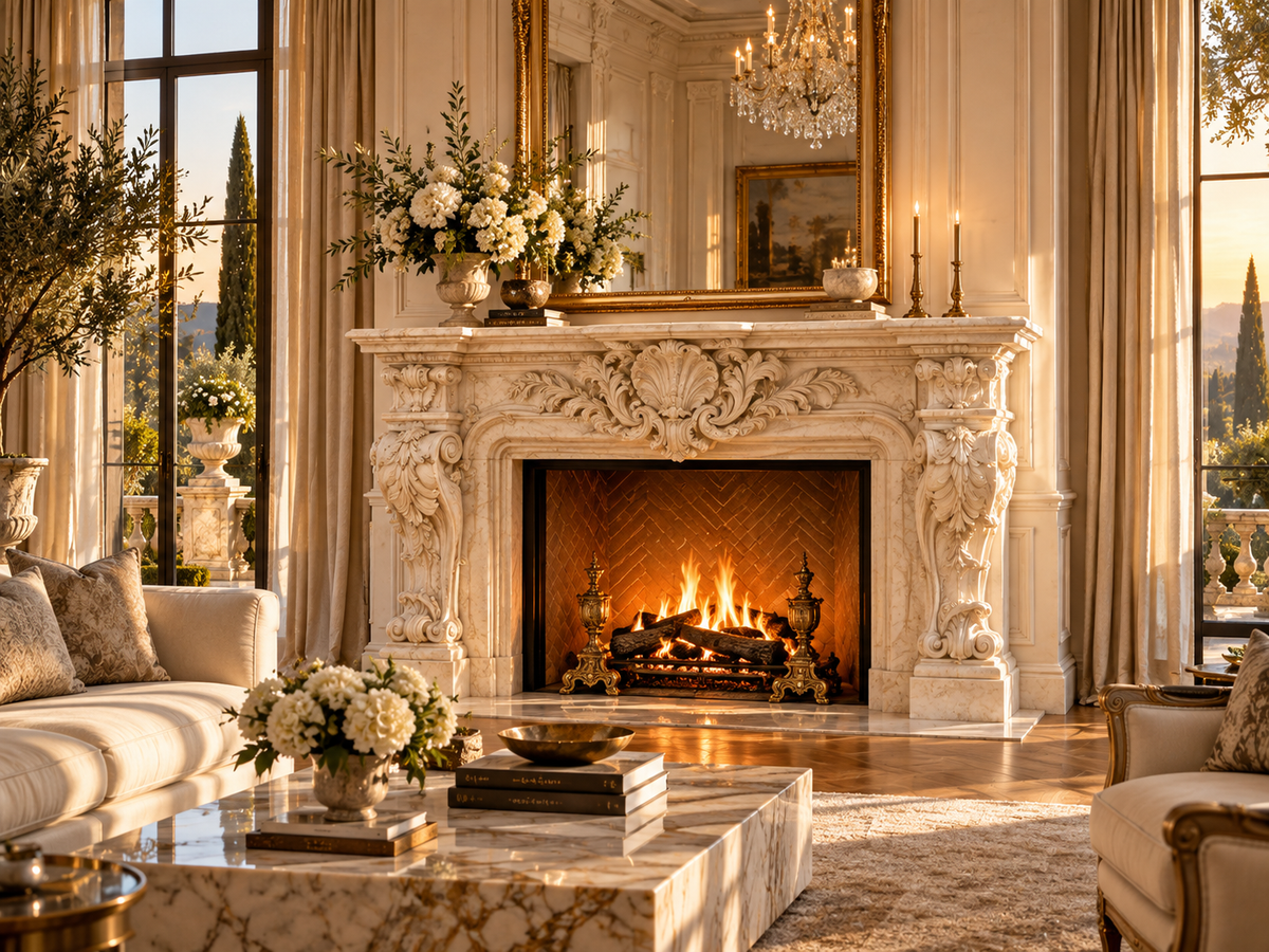 WORLD STONE & BRONZE CO. custom fireplace mantels