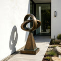 PREMIER Abstract Bronze Loop Sculpture for Front Entry, Side Yard, Villa Garden or Walkway PSB-265
