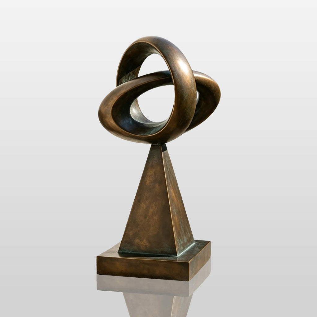 PREMIER Abstract Bronze Loop Sculpture for Front Entry, Side Yard, Villa Garden or Walkway PSB-265