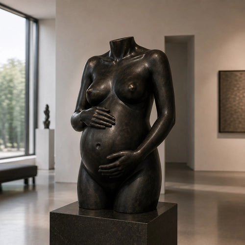 PREMIER Abstract Figure Bronze Sculpture with Pregnant Female Design for Luxury Villas, Hotel Lobbies or Art Galleries PSB-173