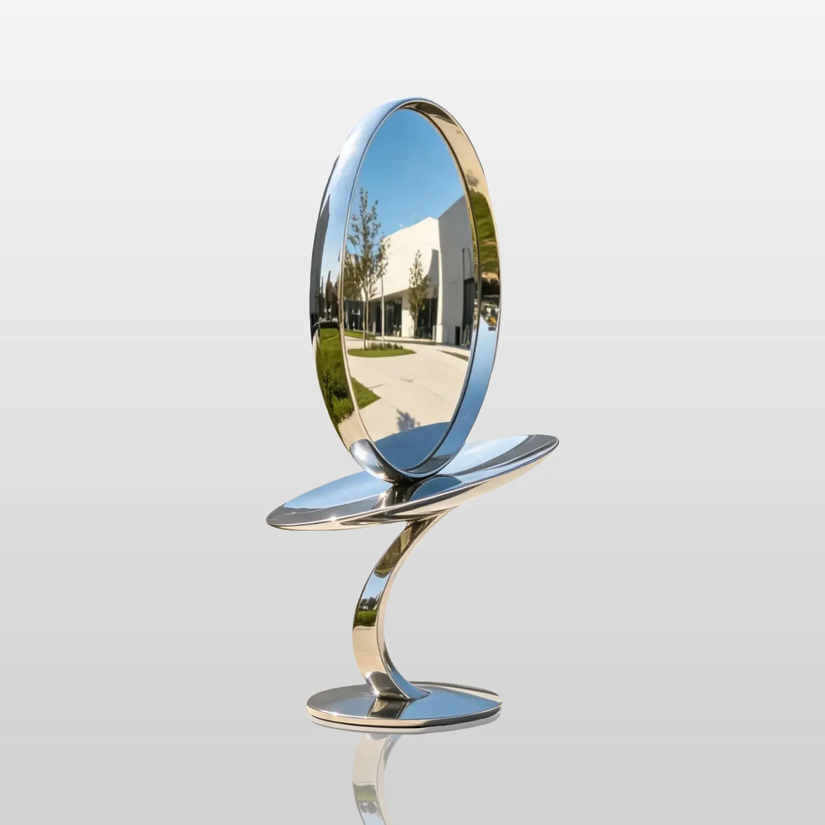 PREMIER Abstract Stainless Steel Disc Sculpture for Front Yard, Walkway or Town Plaza PSSS-321