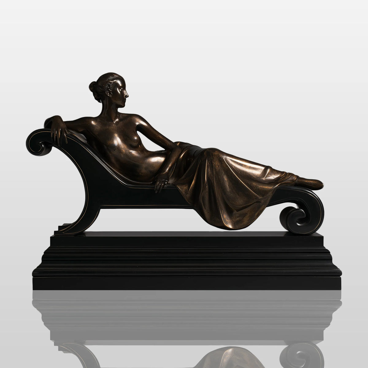 PREMIER Bronze Female Table Top Sculpture for Entryway, Living Room or Kitchen Island PSB-225