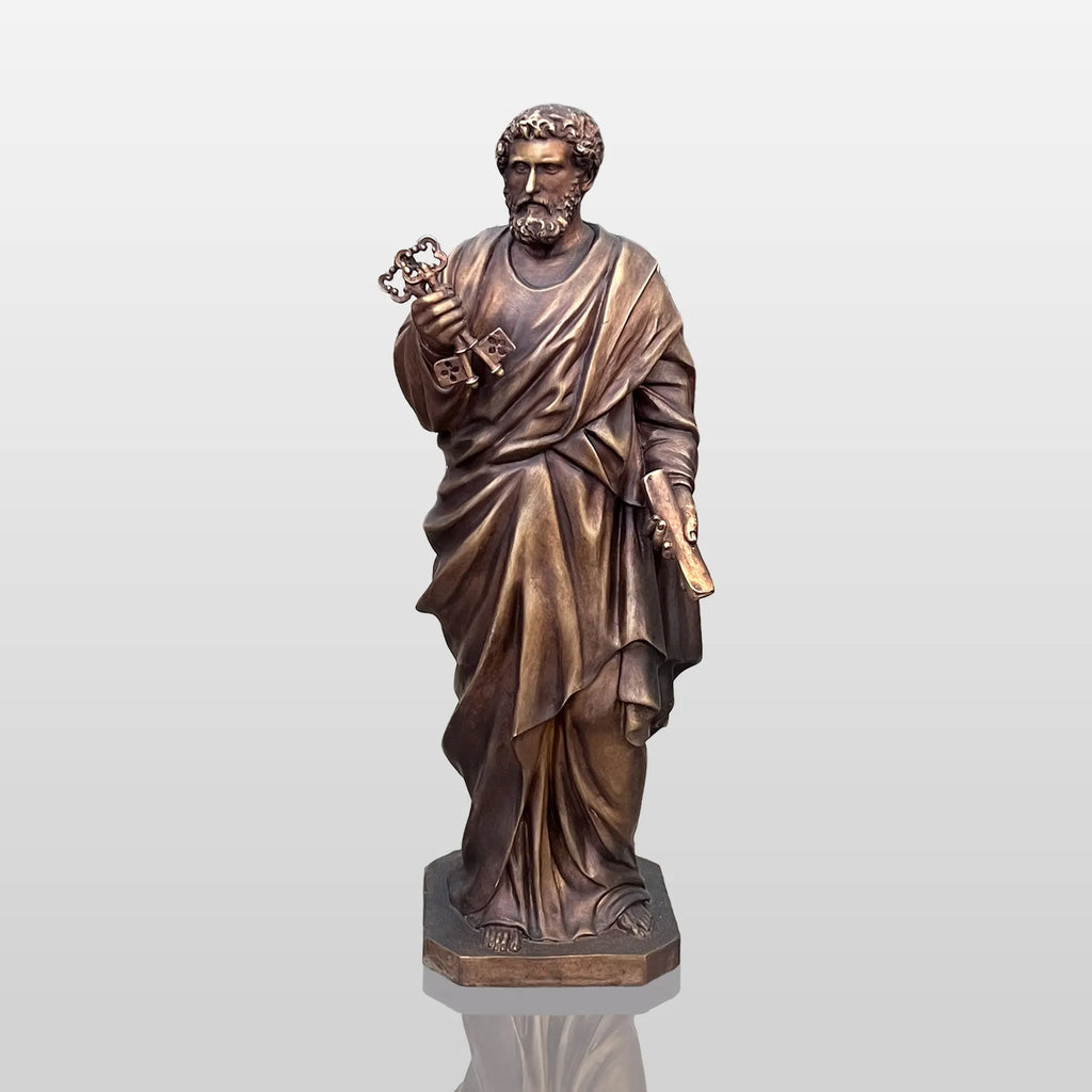 PREMIER Bronze Saint Peter Sculpture for Churches and Historic Sites PSB-125