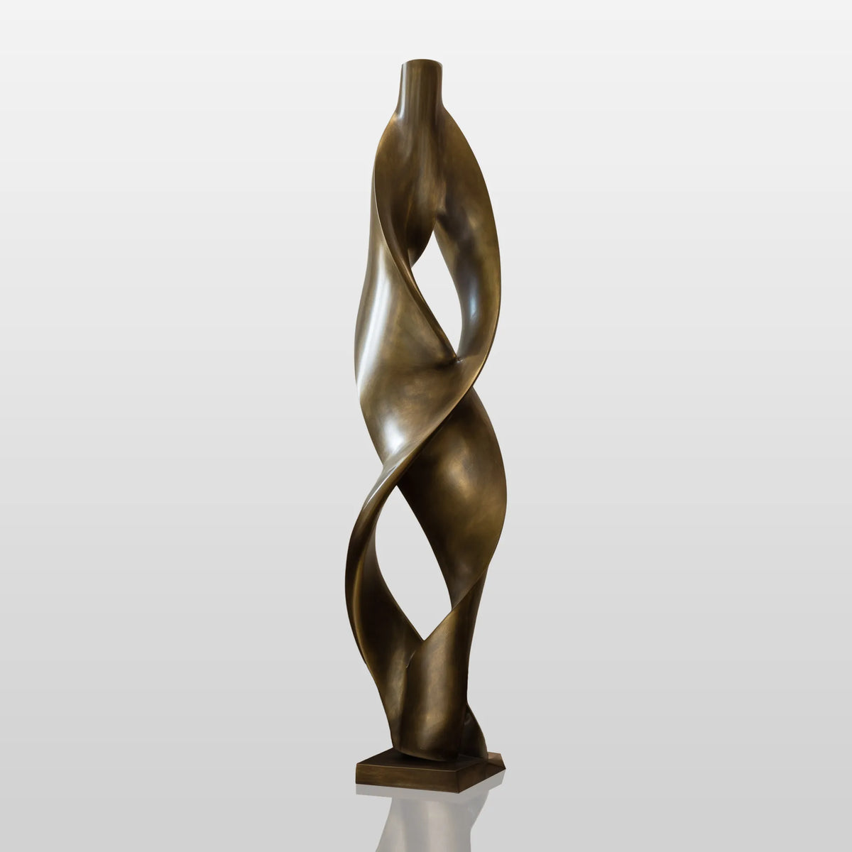 PREMIER Bronze Sculpture with Twisted Column Design for Living Rooms and Interior Corners PSB-130