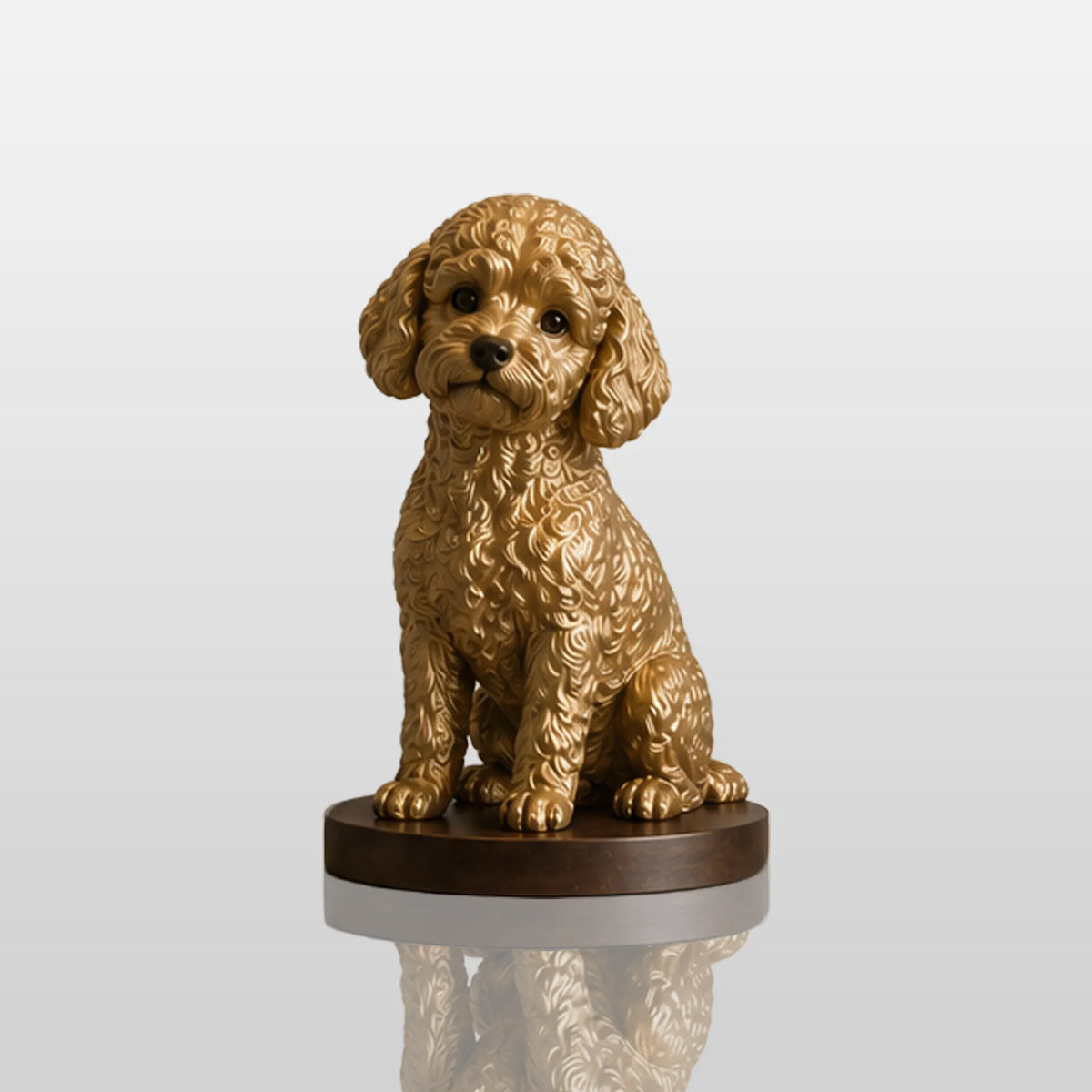 PREMIER Bronze Table Sculpture with Poodle Dog Design for Entry Consoles, Living Shelf, Vanity or Cafe Counter PSB-195