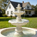 PREMIER Classic Marble Fountain for Villa Courtyards, Luxury Gardens and Front Yard Landscapes PSFM-015