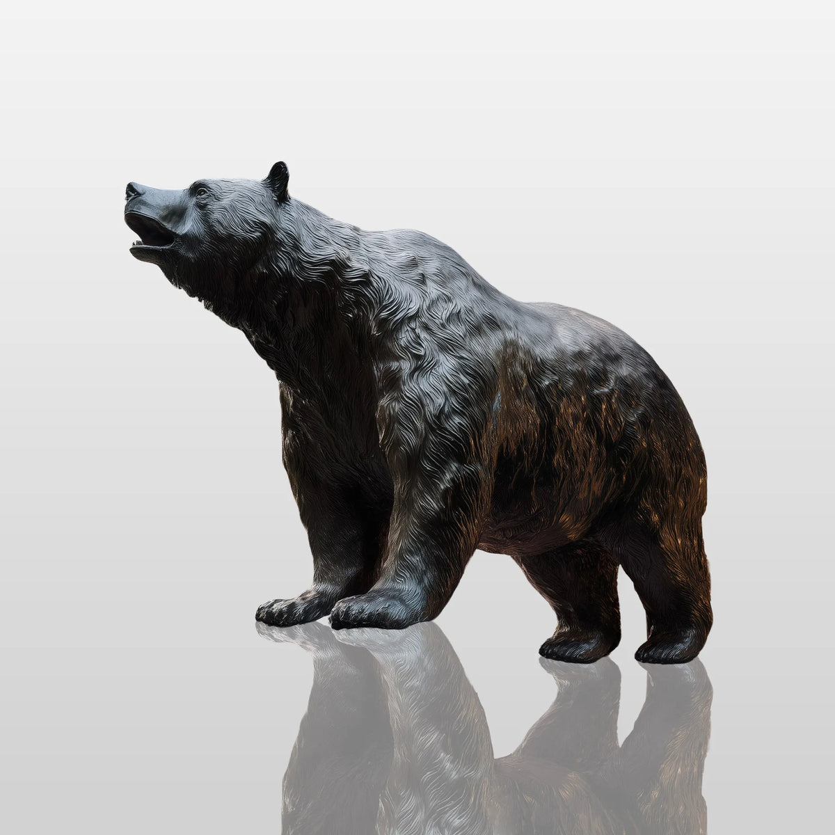 PREMIER Large Bronze Bear Sculpture with Realistic Texture for Luxury Villas Gardens and Contemporary Outdoor Spaces PSB-141