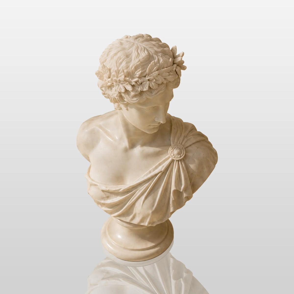 PREMIER Marble Male Bust Statue for Entry Console, Living Room, Study Desk or Gallery Display Table PSM-171