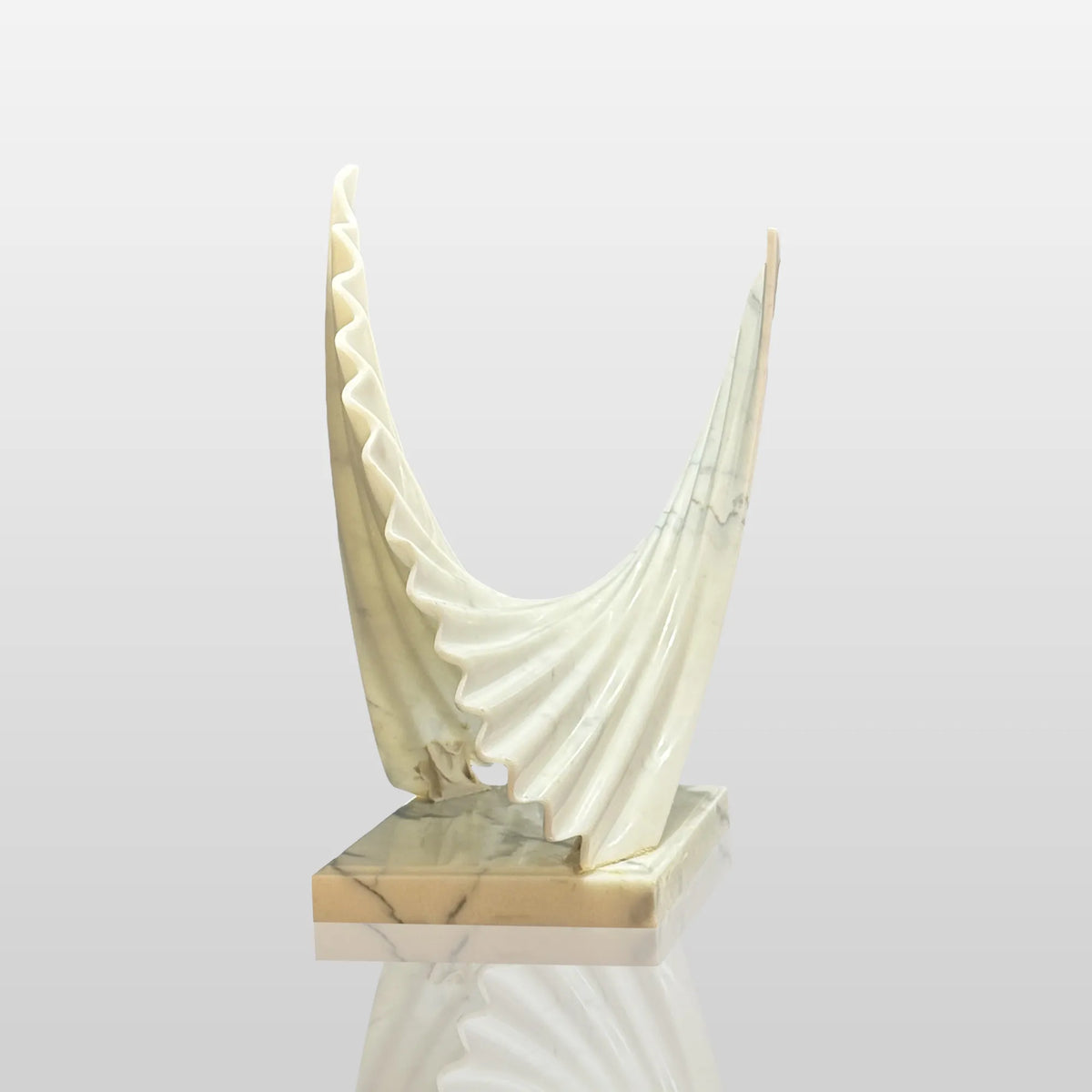 PREMIER Marble Table Sculpture in Wing Design for Consoles, Offices, Hotel Lobbies and Modern Interiors PSM-137