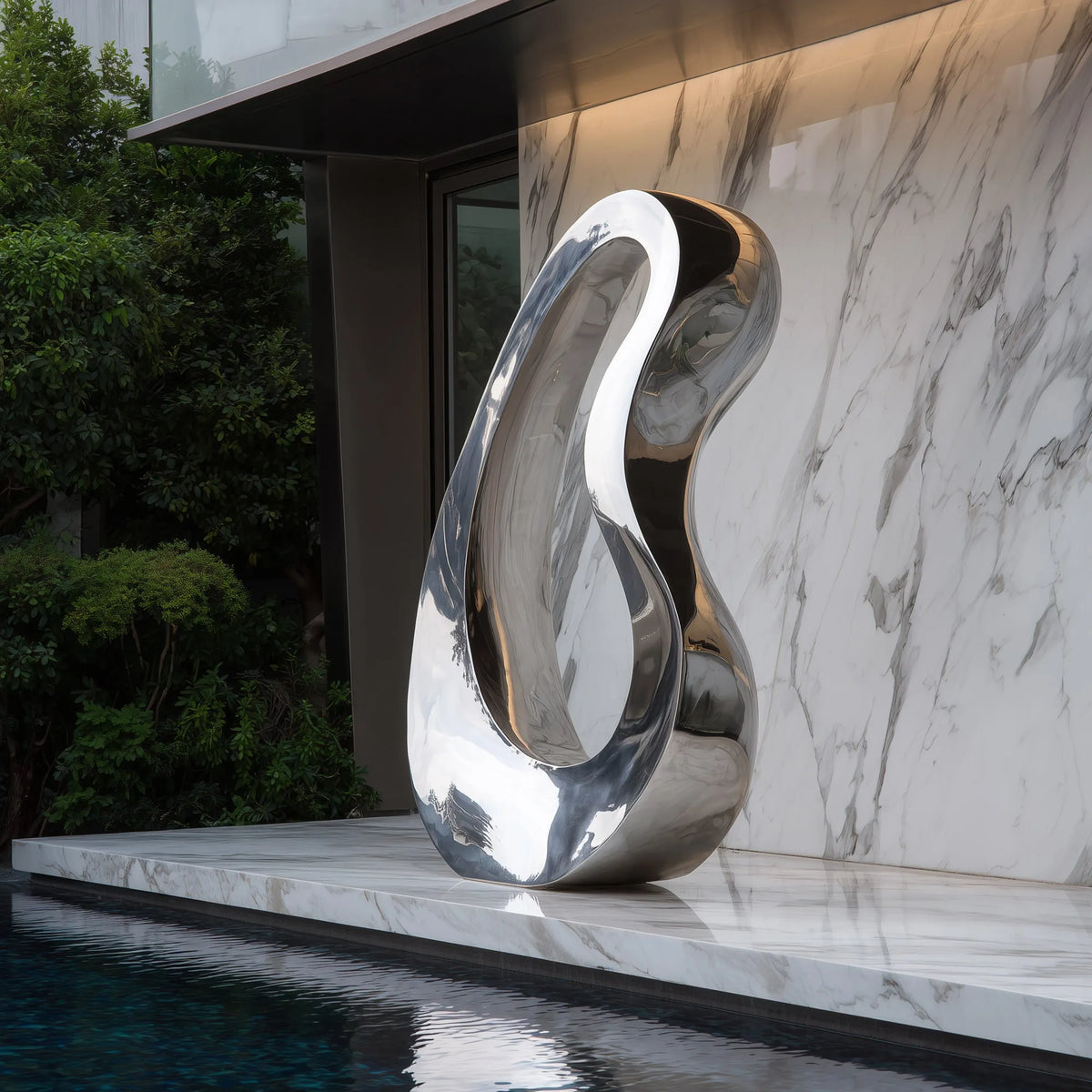 PREMIER Minimalist Stainless Steel Sculpture with Modern Abstract Style for Plazas and Courtyards PSSS-210