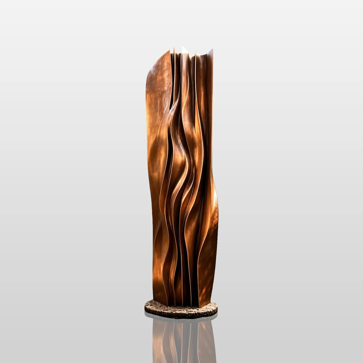 PREMIER Modern Outdoor Bronze Sculpture with Vertical Wave Design For Luxury Outdoor Landscape PSB-170