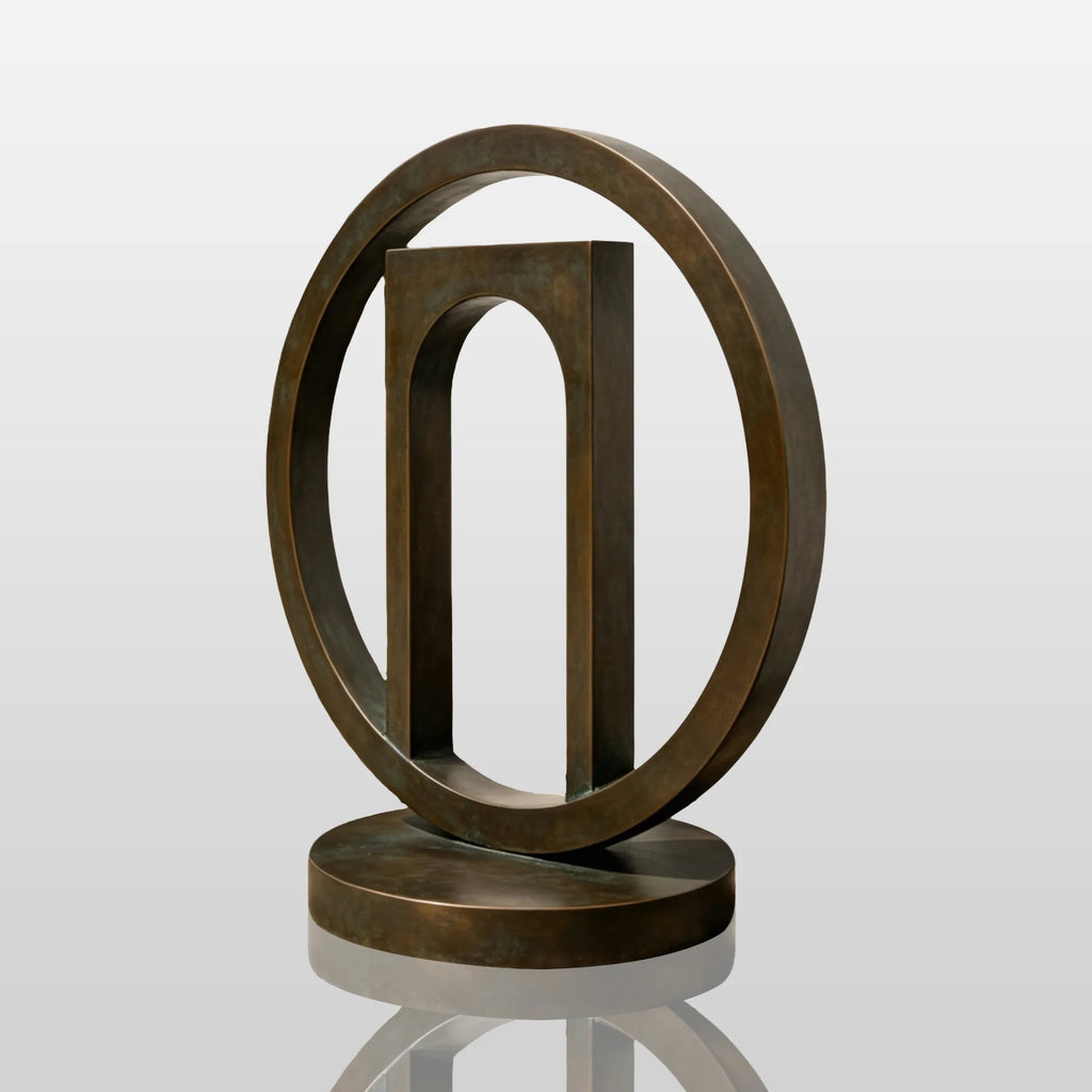 PREMIER Outdoor Abstract Bronze Geometric Sculpture for Front Yard, Hotel Entrance or Estate Courtyard PSB-262