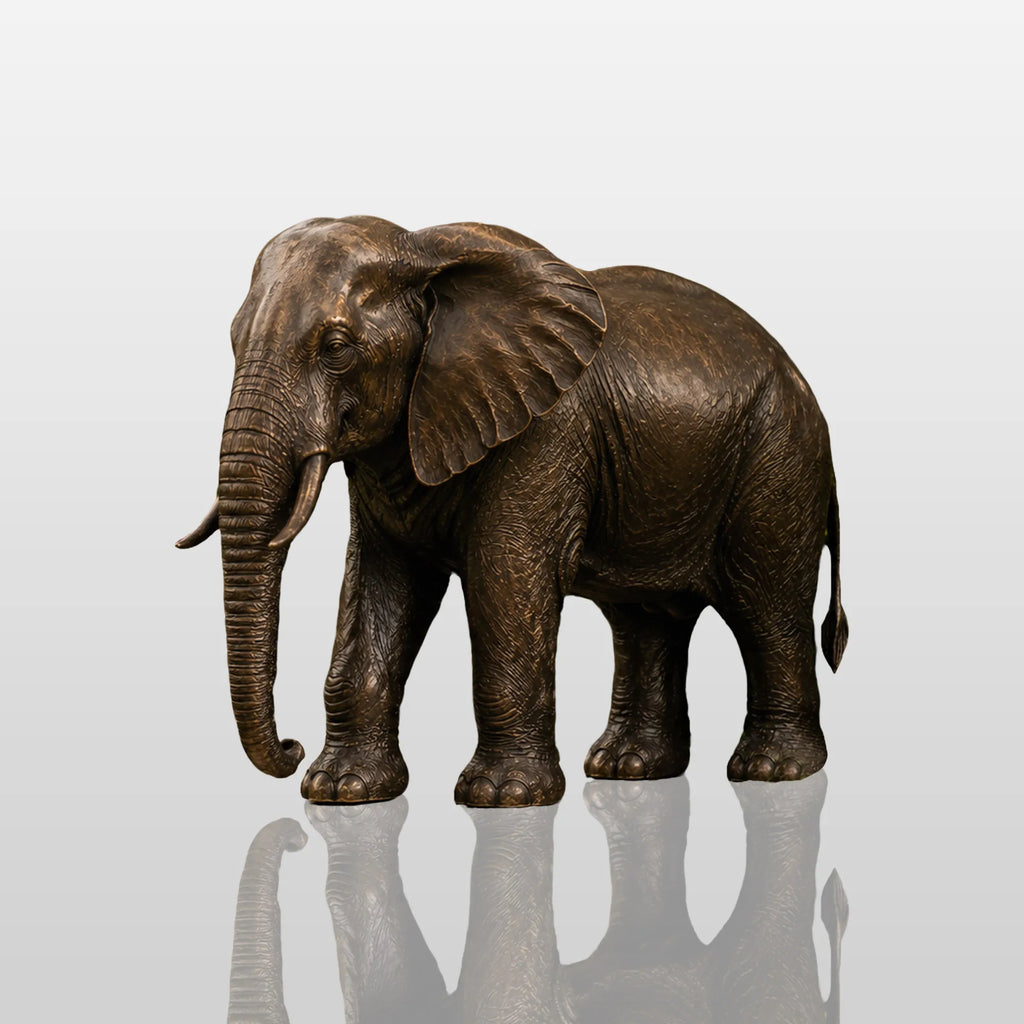 PREMIER Realistic Bronze Elephant Sculpture for Villa Courtyard, Resort Garden, Zoo and Park PSB-197