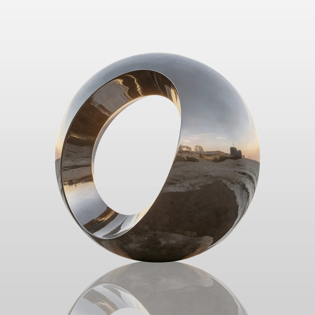 PREMIER Stainless Steel Ring Sculpture with Mirror Polished Finish for Coastal Gardens and Outdoor Spaces PSSS-191