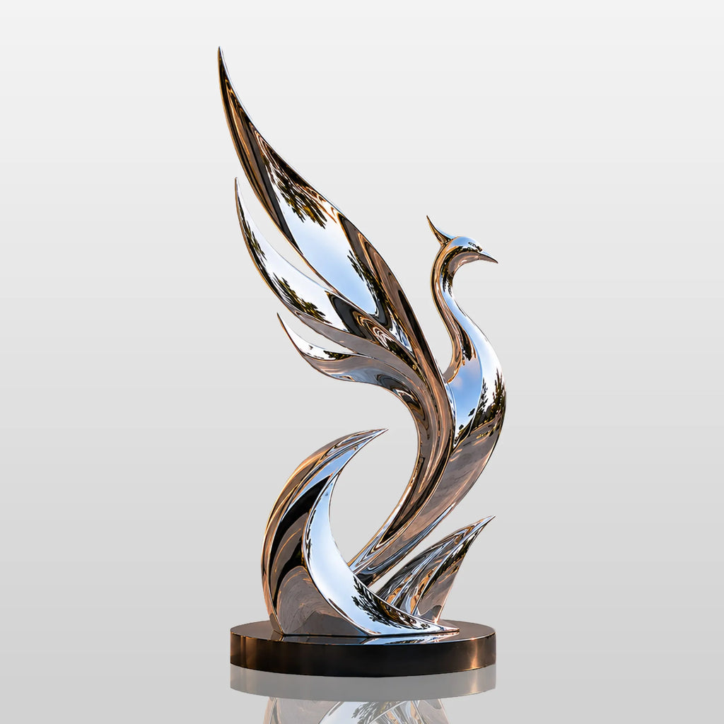 PREMIER Stainless Steel Sculpture with Phoenix Bird Design for Front Yard or Private Home Lawn PSSS-298