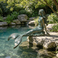 PREMIER Bronze Mermaid Sculpture for Patio or Pond Decor PSB-178