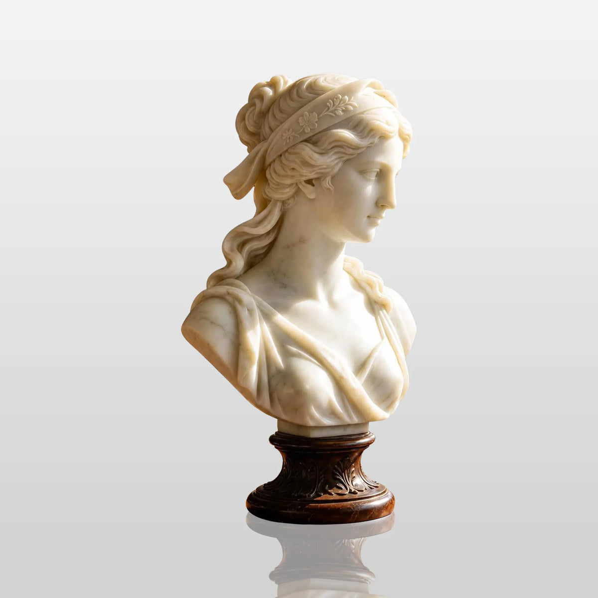 PREMIER Classic Female Bust in Greek Style for Home Library, Desk Decor PSM-133