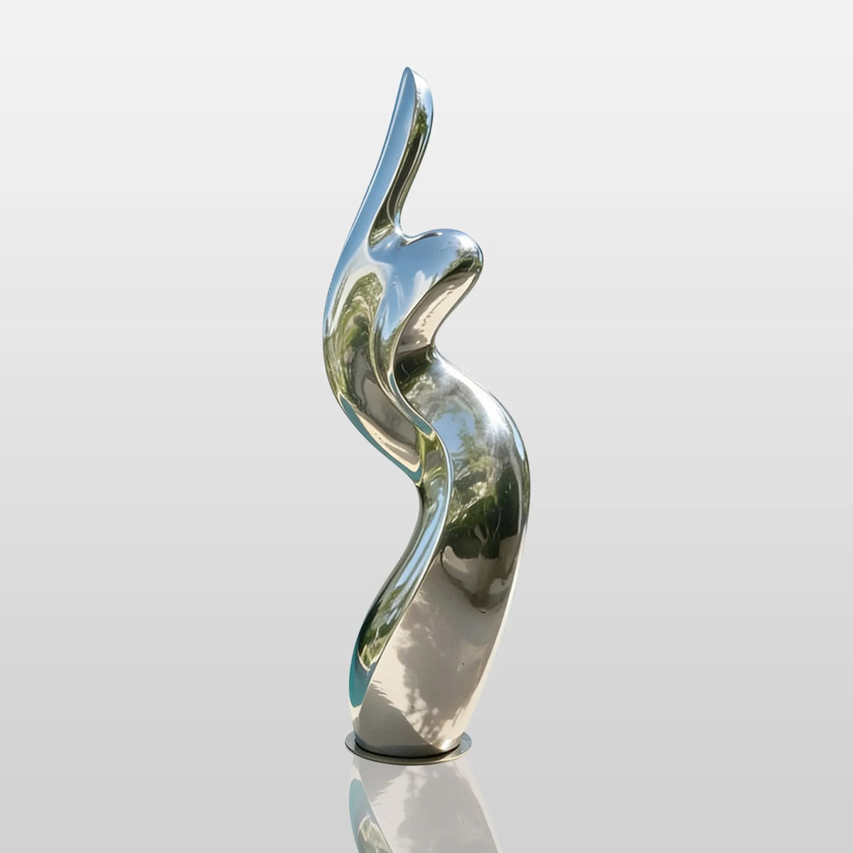 PREMIER Stainless Steel Modern Sculpture with Smooth Curves for Pools, Gardens and Luxury Outdoor Living Spaces PSSS-194